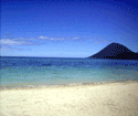 View - Manado Tua Mountain from Liang Beach on Bunaken island